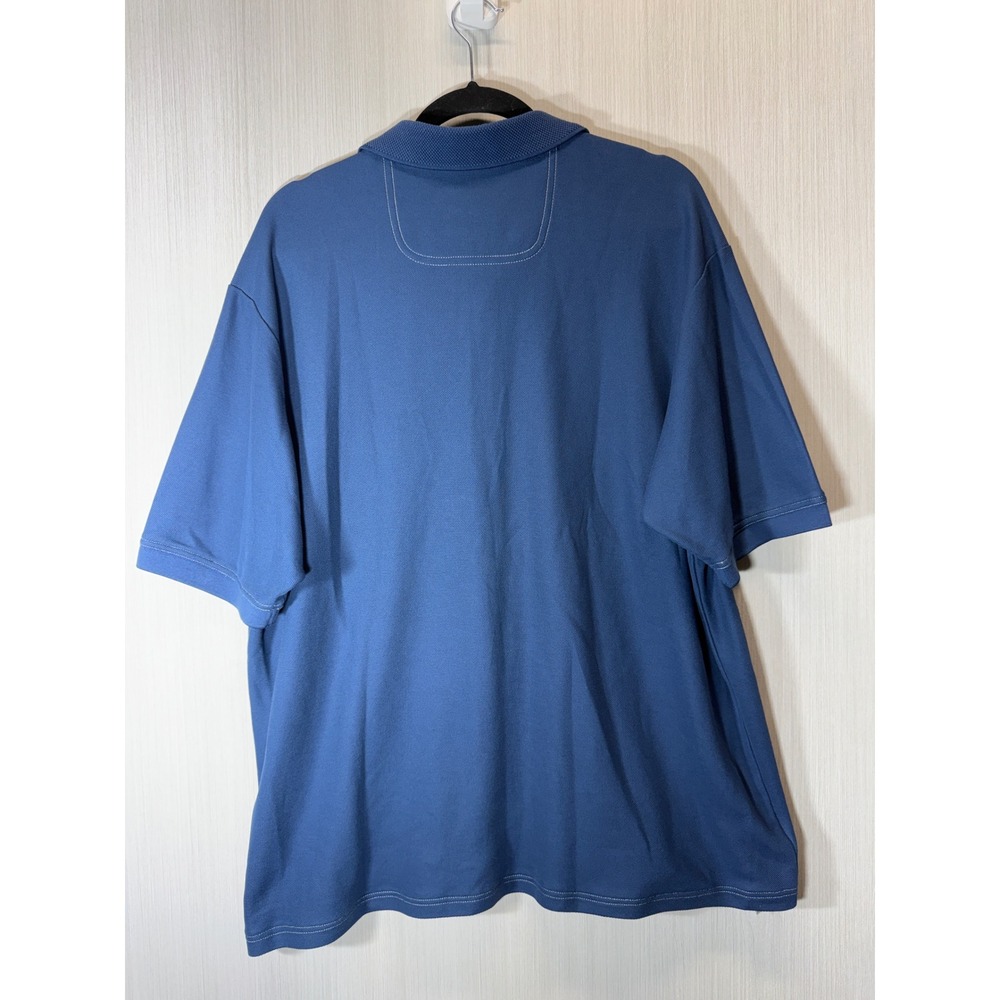 Tommy Bahama Mens XL Emfielder Supima Cotton Blue Short Sleeve Polo Shirt - Picture 11 of 13